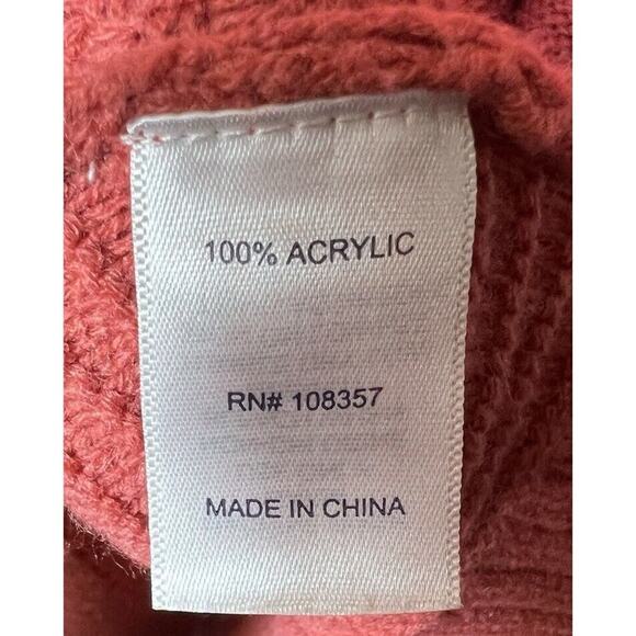 Womens 2XL St John's Bay Orange Cable Knit Pullover Sweater - Picture 9 of 9